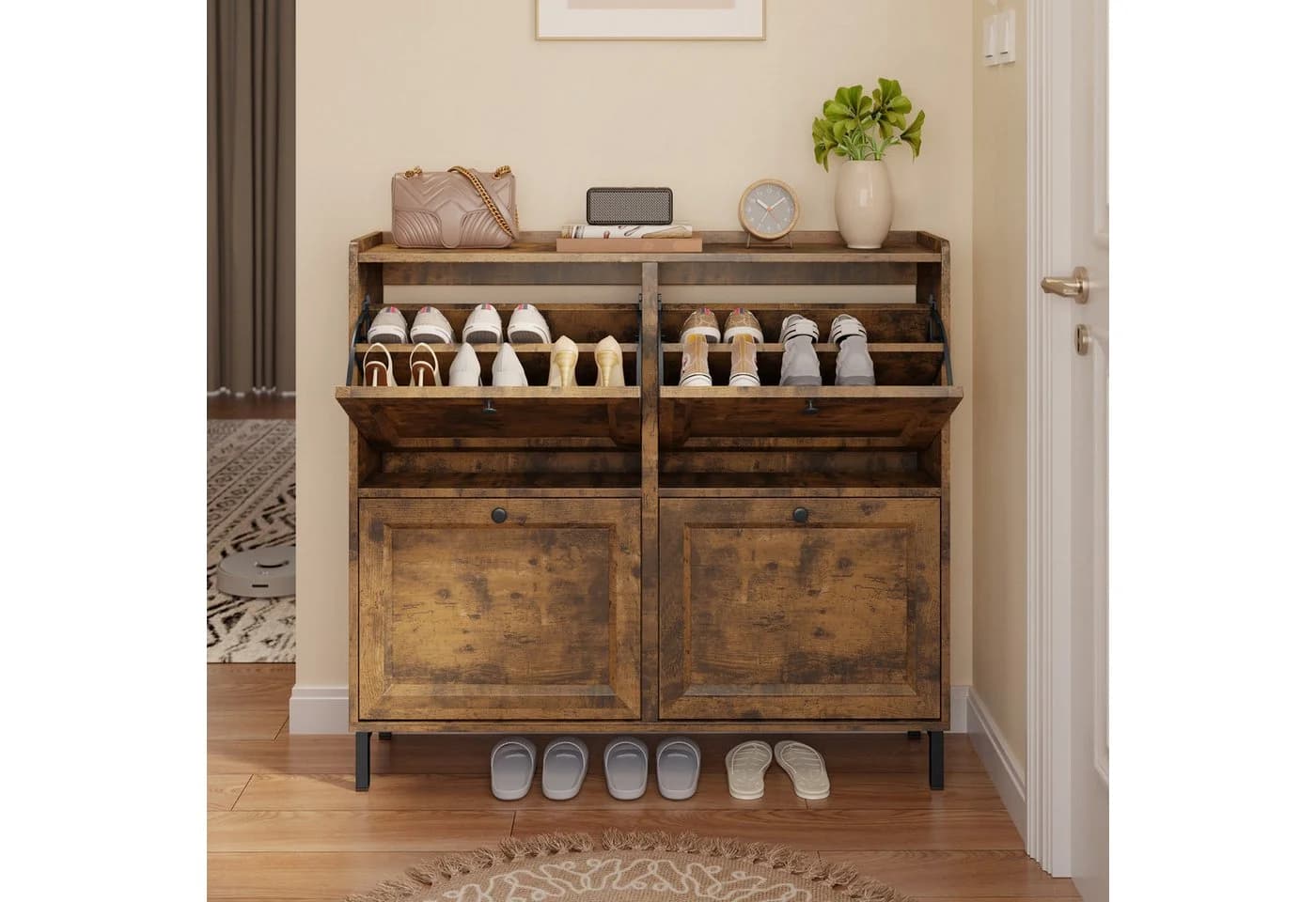 Moderner Schuhschrank aus Holz und Kunststoff - Bild 4