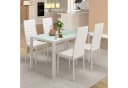 Bealife Essgruppe 5-tlg. Esstisch und 4 Stühle Tischplatte aus Glas 120x70cm Bild 2