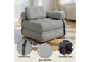 Bealife 1,5-Sitzer Klappbares Sofa Relaxsessel Indoor-Lazy Hellgrau Bild 4