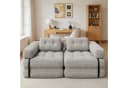 Bealife 1,5-Sitzer Klappbares Sofa Relaxsessel Indoor-Lazy Hellgrau Bild 5