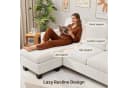 Bealife Ecksofa L-Form 188cm Bettfunktion Weiß/Dunkelgrau Bild 5