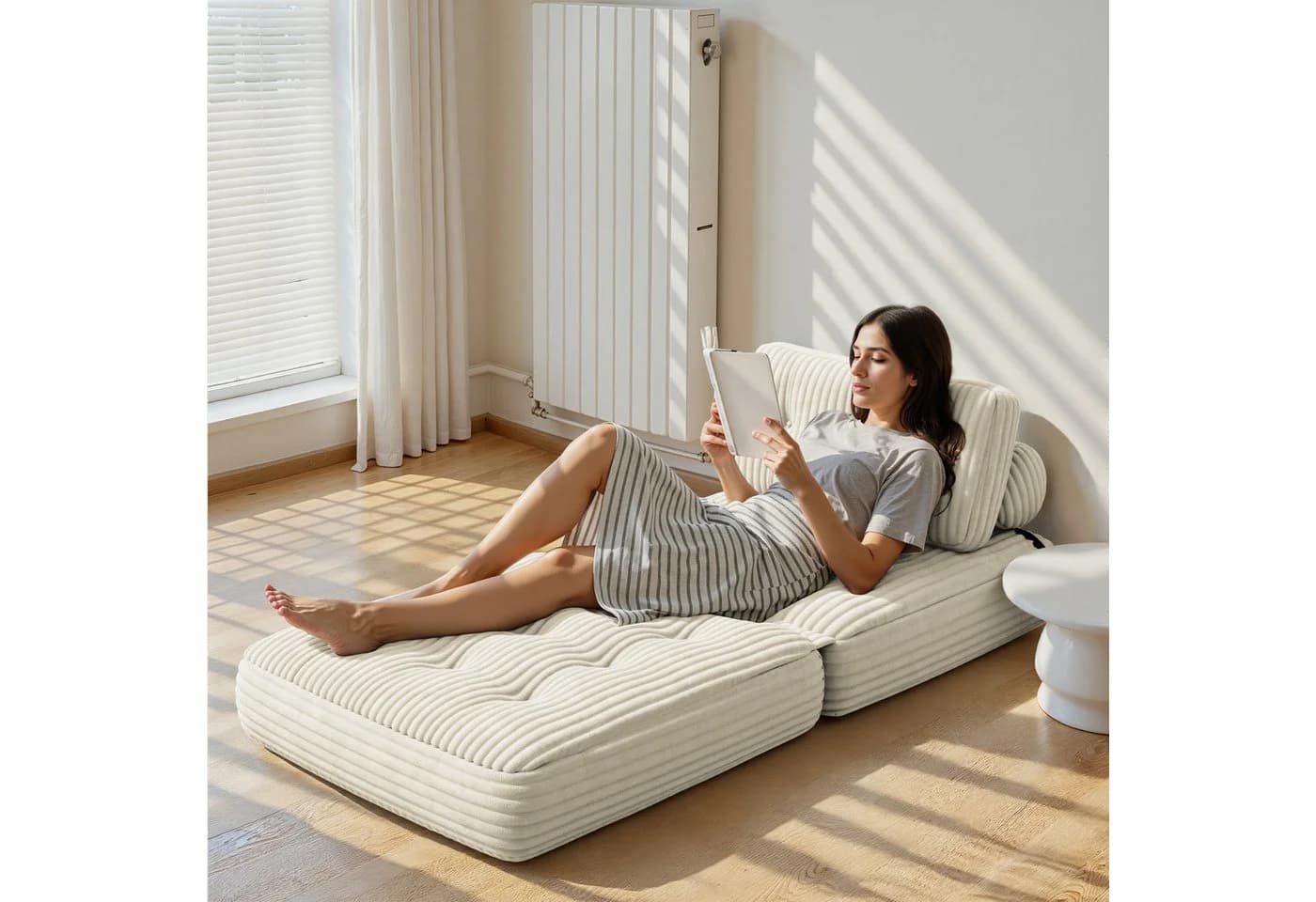 Bealife 1,5-Sitzer Klappbares Sofa Relaxsessel Indoor-Lazy - Bild 3