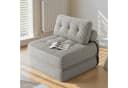 Bealife 1,5-Sitzer Klappbares Sofa Relaxsessel Indoor-Lazy Hellgrau Bild 1