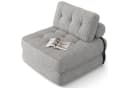 Bealife 1,5-Sitzer Klappbares Sofa Relaxsessel Indoor-Lazy Hellgrau Bild 2