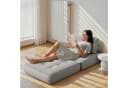 Bealife 1,5-Sitzer Klappbares Sofa Relaxsessel Indoor-Lazy Hellgrau Bild 3