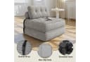 Bealife 1,5-Sitzer Klappbares Sofa Relaxsessel Indoor-Lazy Hellgrau Bild 4