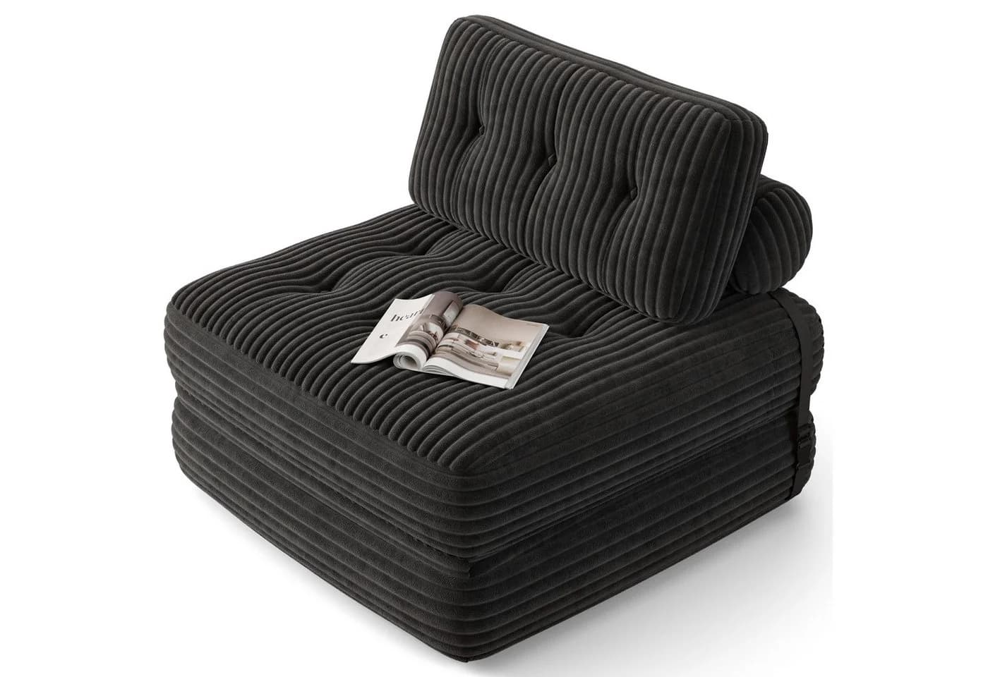 Bealife 1,5-Sitzer Klappsofa Relaxsessel Indoor-Lazy Grau - Bild 2