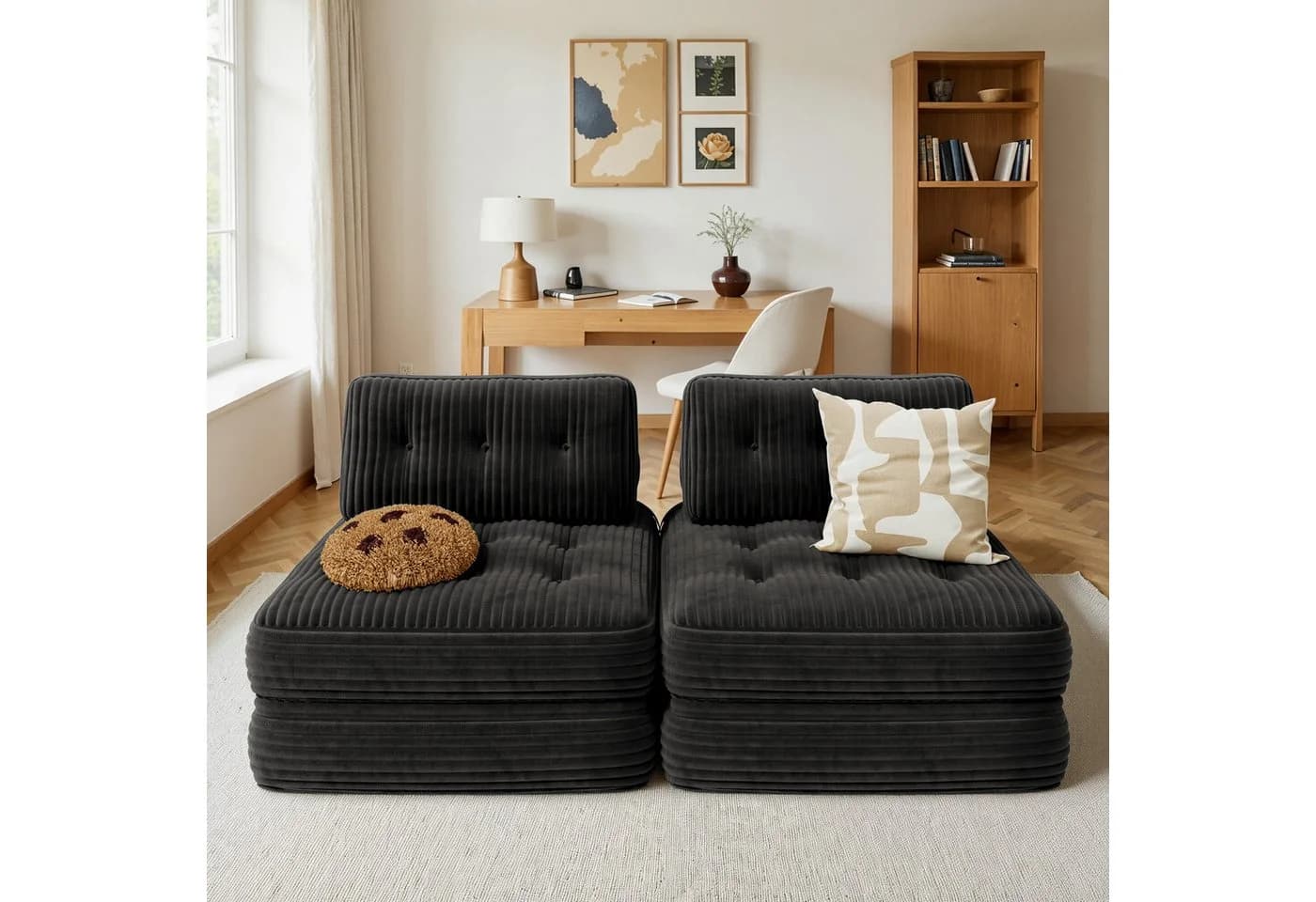 Bealife 1,5-Sitzer Klappsofa Relaxsessel Indoor-Lazy Grau - Bild 5