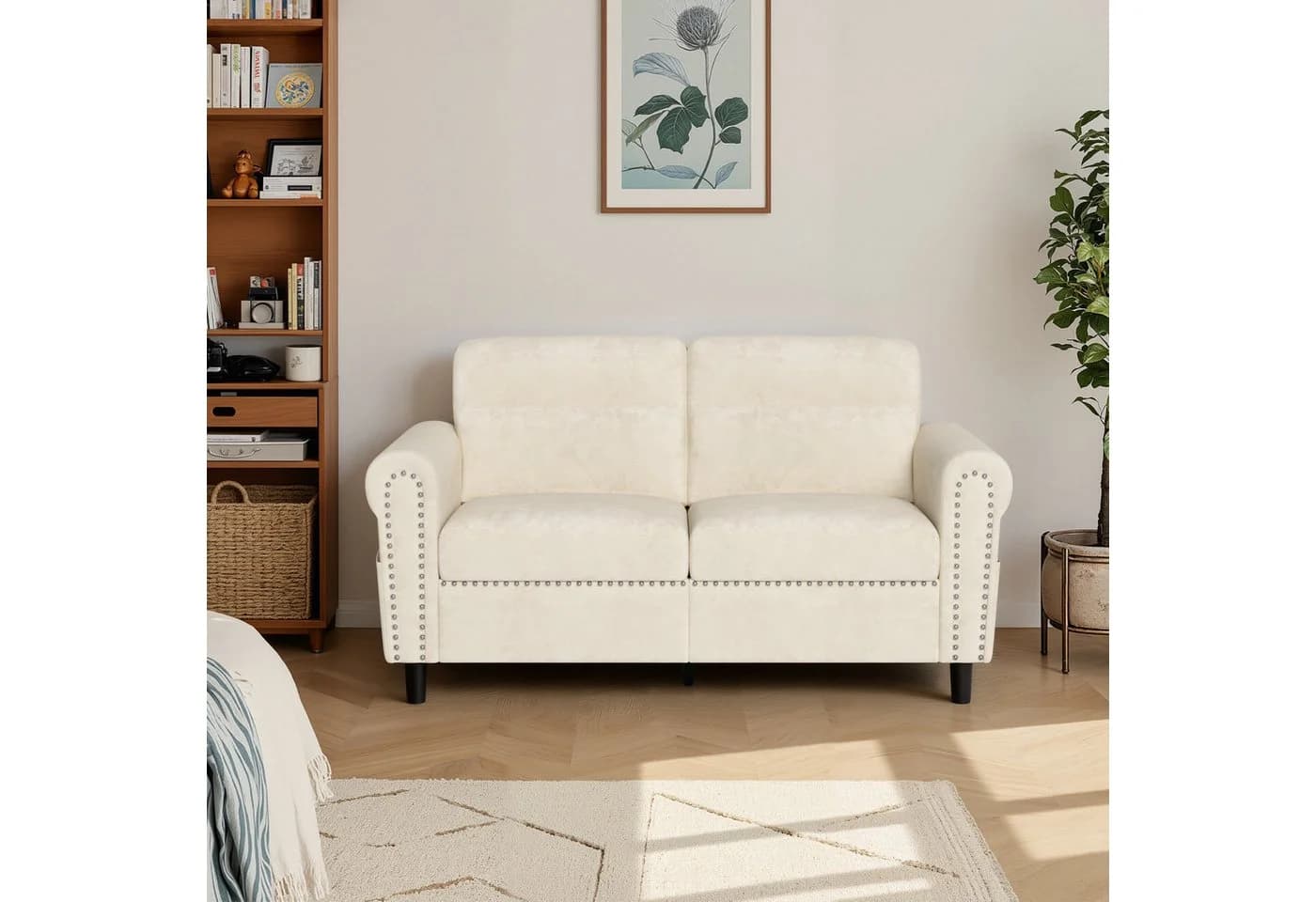 Bealife 2-Sitzer Couch Beige 152x76x84 cm - Bild 3