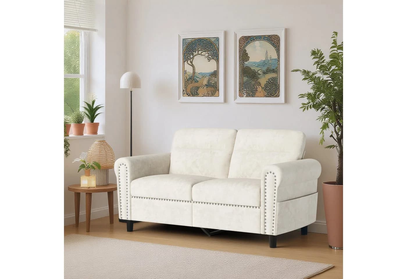 Bealife 2-Sitzer Couch Beige 152x76x84 cm - Bild 4