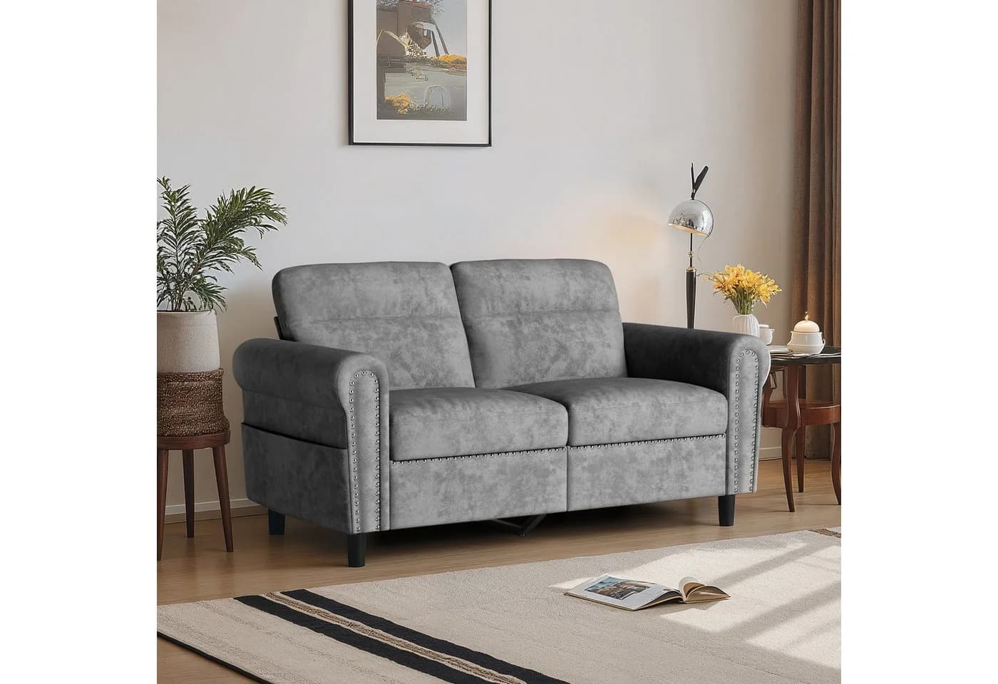 Bealife 2-Sitzer Couch grau - Bild 4