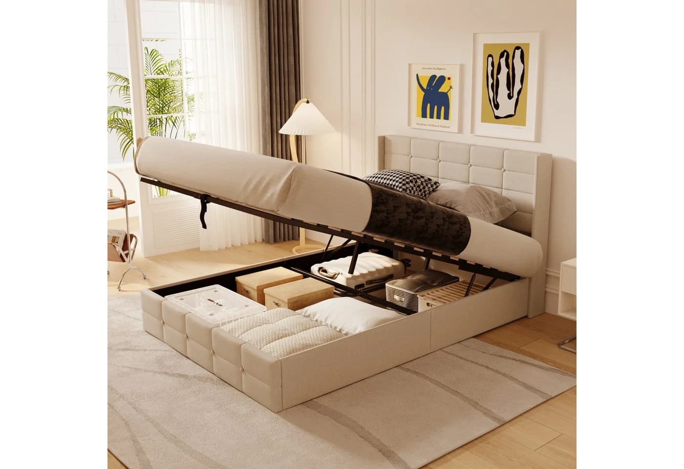Bealife Polsterbett Einzelbett/Doppelbett mit hydraulischem Stauraum - Bild 2