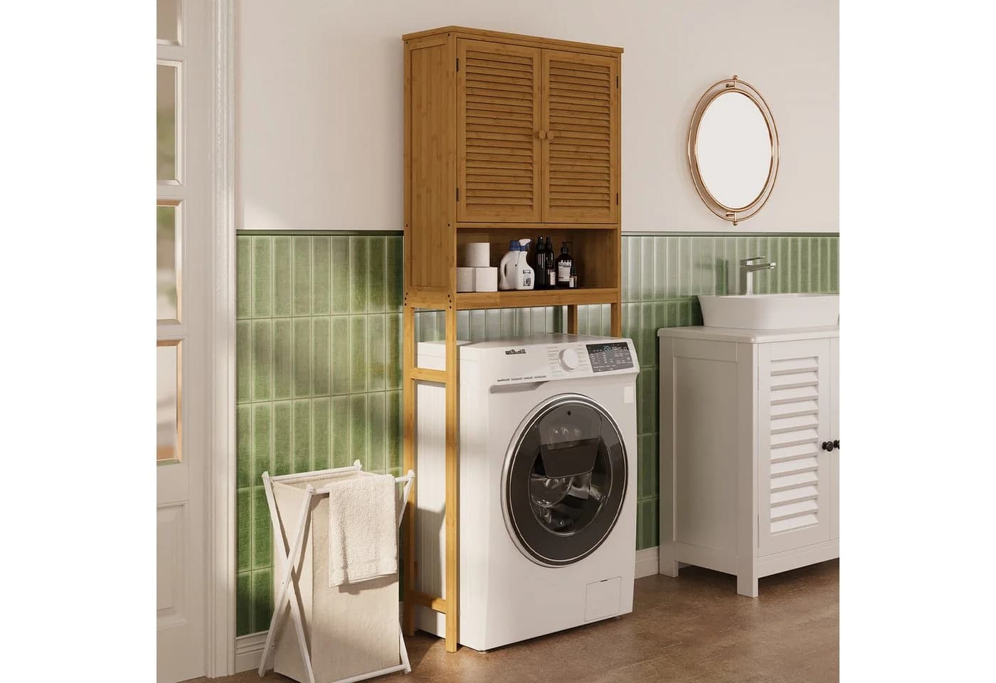 Bealife Badkommode Hochschrank Weiß - Bild 2