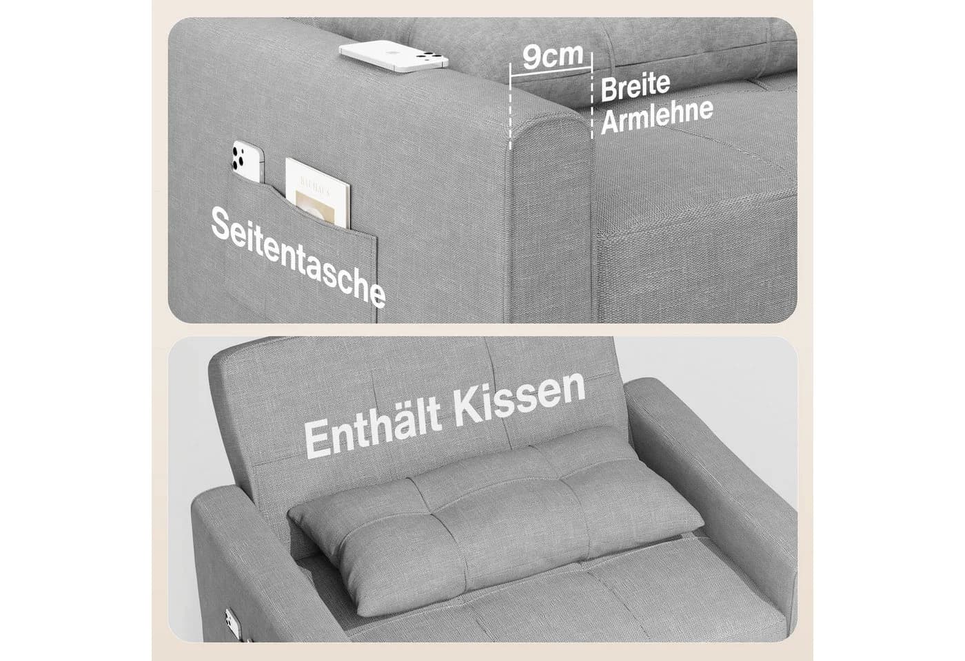 Bealife Relaxsessel Schlafsessel Klappbar 191 cm - Bild 3