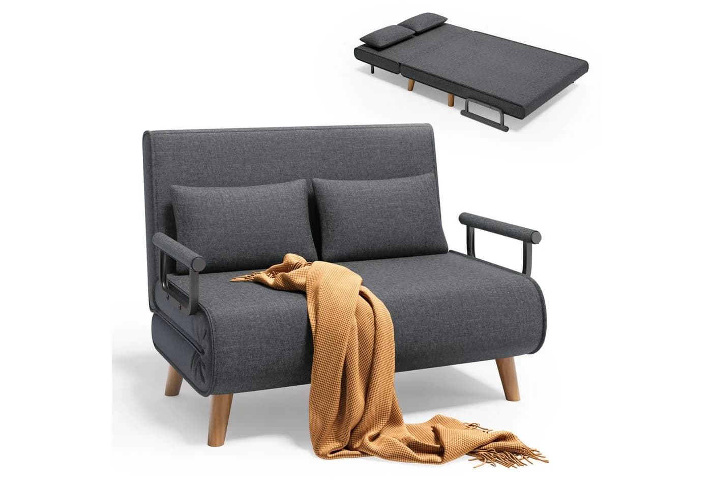 Bealife Relaxsessel Schlafsessel Bettfunktion 2-Sitzer Grau - Bild 2