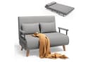 Bealife Relaxsessel Schlafsessel mit Bettfunktion, Schlafsofa 2-Sitzer Hellgrau Bild 2