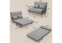 Bealife Relaxsessel Schlafsessel mit Bettfunktion, Schlafsofa 2-Sitzer Hellgrau Bild 5