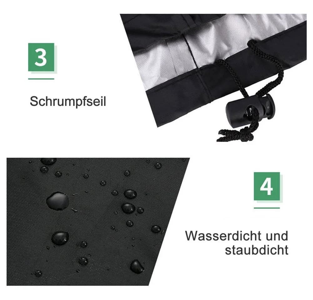 OSTWOLKE Gartenmöbel-Schutzhülle Rund Schwarz - Bild 3