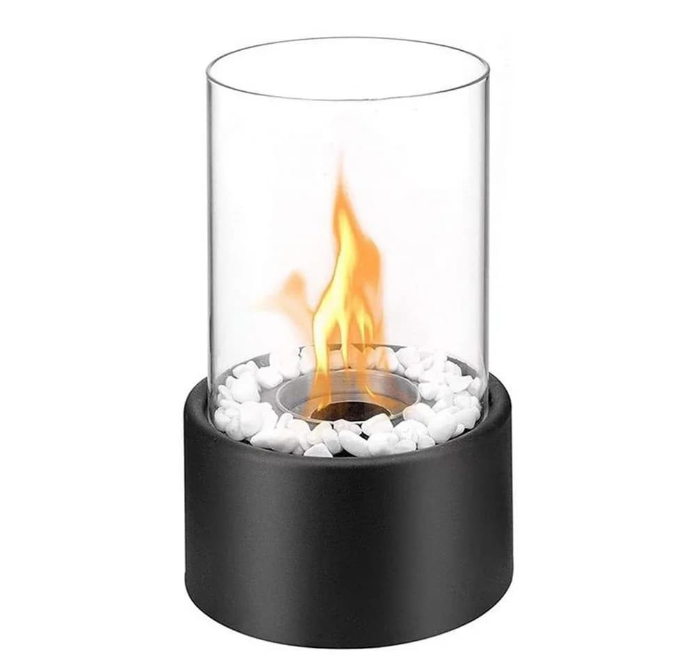 OSTWOLKE Bioethanol Kamin Tischfeuer mit Deko Steinen - Bild 3