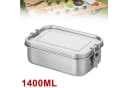 OSTWOLKE Lunchbox Edelstahl 1400ml Auslaufsicher Silber Bild 2
