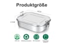 OSTWOLKE Lunchbox Edelstahl 1400ml Auslaufsicher Silber Bild 4