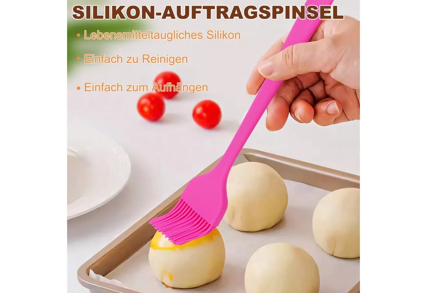 OSTWOLKE Gärkorb Set 2-tlg. Silikon Oval & Rund mit Zubehör