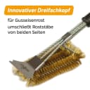 Grillfürst Grillbürste mit Messingborsten und Schaber, 45 cm lang Bild 4