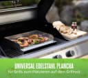 Grillfürst Edelstahl Plancha Grillplatte mit Flüssigkeitsreservoir Bild 3