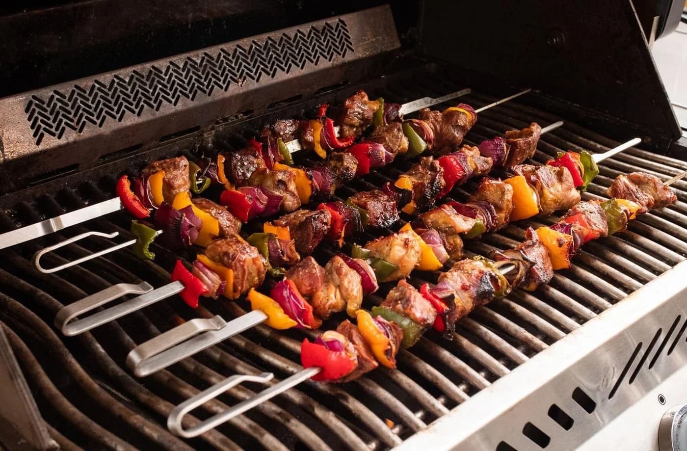 Grillfürst Edelstahl Schaschlikset mit 6 Spießen für Drehspieß - Bild 5