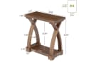 Tribesigns Beistelltisch Massivholz Rustikal Braun 60x30x65 cm Bild 5