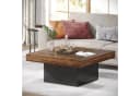 Tribesigns LED Couchtisch 90 cm Quadratisch Walnuss Bild 1