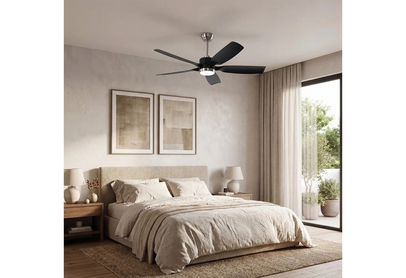 Tribesigns Deckenventilator mit LED-Licht 132 cm Schwarz Fernbedienung - Bild 3