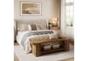 Tribesigns Bettbank 160 cm Landhausstil Braun Bild 1