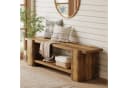 Tribesigns Bettbank 160 cm Landhausstil Braun Bild 4