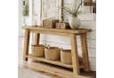 Tribesigns Konsolentisch Massivholz Landhausstil Braun Bild 1