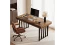 Tribesigns Schreibtisch 140 cm Braun Schwarz Modern Industrial Bild 1