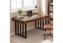 Tribesigns Schreibtisch 140 cm Braun Schwarz Modern Industrial Bild 2