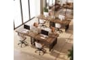 Tribesigns Schreibtisch 140 cm Braun Schwarz Modern Industrial Bild 3