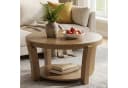 Tribesigns Runder Couchtisch 80 cm Landhausstil Hellbraun Bild 2