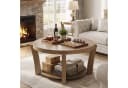 Tribesigns Runder Couchtisch 80 cm Landhausstil Hellbraun Bild 4