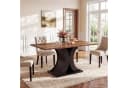 Tribesigns Esstisch 140x80cm Braun Schwarz Farmhouse Bild 2