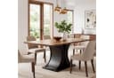 Tribesigns Esstisch 140x80cm Braun Schwarz Farmhouse Bild 5