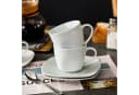 MALACASA ELISA Kaffeeservice 6-tlg. Grauweiß Porzellan Bild 1