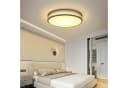 ZMH LED Deckenleuchte Grau Rund 10W Warmweiß Stoffschirm Bild 1