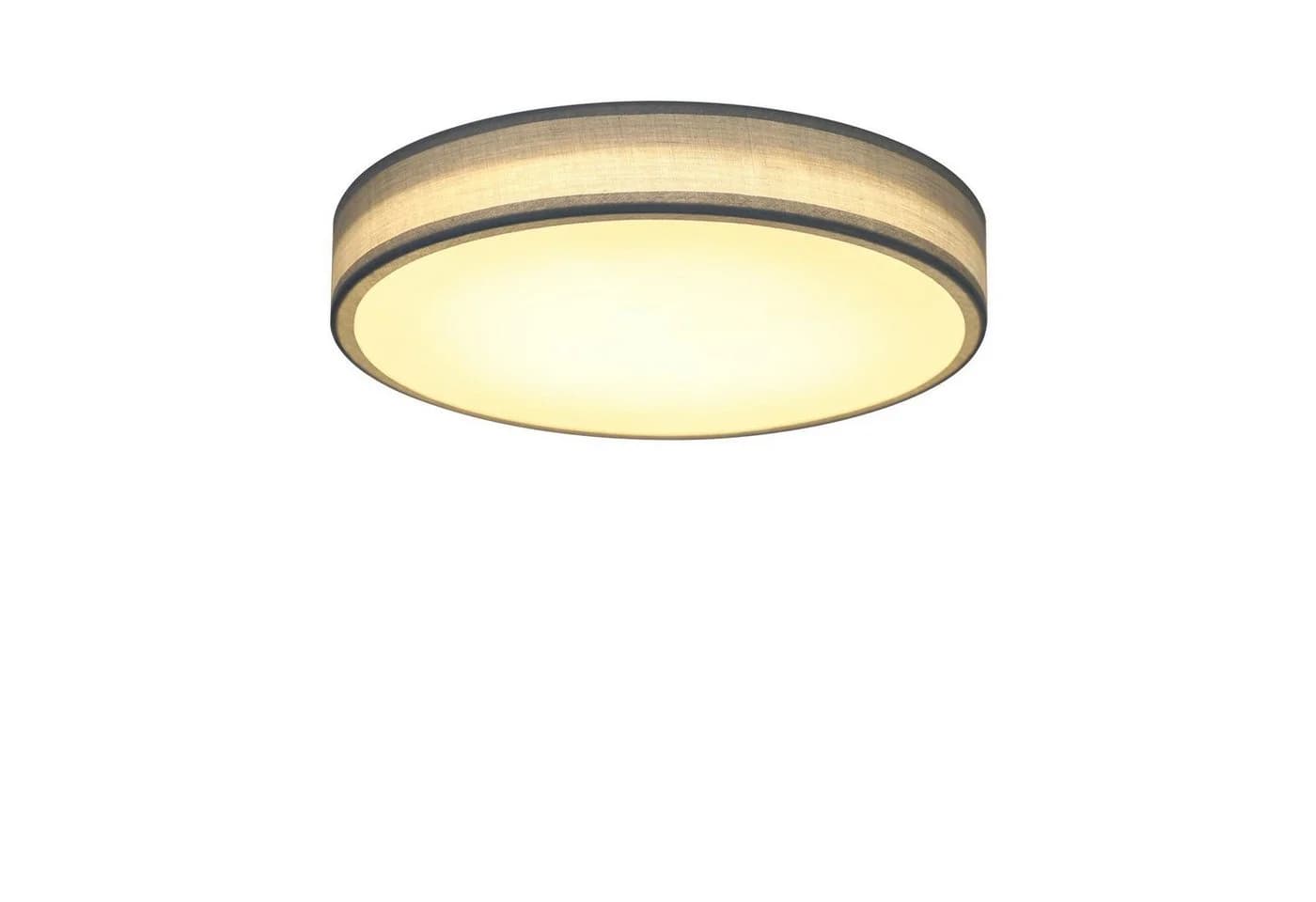 ZMH LED Deckenleuchte Grau Rund 10W Warmweiß Stoffschirm - Bild 2