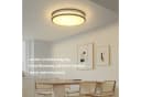ZMH LED Deckenleuchte Grau Rund 10W Warmweiß Stoffschirm Bild 4
