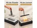 Nettlife Bioethanol Tischkamin Schwarz Edelstahl & Glas Bild 4