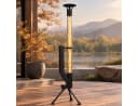 Nettlife Heizstrahler Gartenkamin Pelletfackel Schwarz 6000 W Bild 2