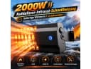 Ledklang Infrarotheizstrahler 2000W Schwarz Touch & Fernbedienung Bild 1