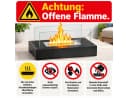 Ledklang Bioethanol Tischkamin Eckig Schwarz Edelstahl Bild 4